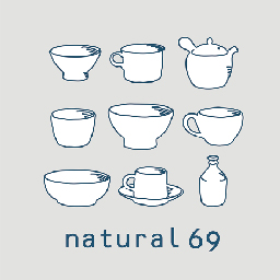 波佐見焼 natural69 ロゴ POP ダウンロード